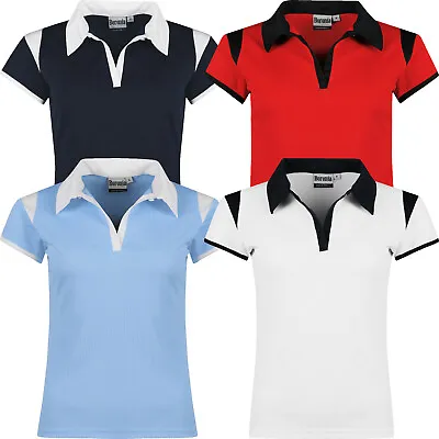 Buy New Womens Polo Shirts Ladies Short Sleeve Breathable Pique T Shirt Casual Top • 4.99£
