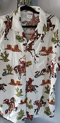 Buy Deadpool Cowboy Marvel Comics Mens Shirt 2XL Fathers Day Gift 48x31 • 48.65£