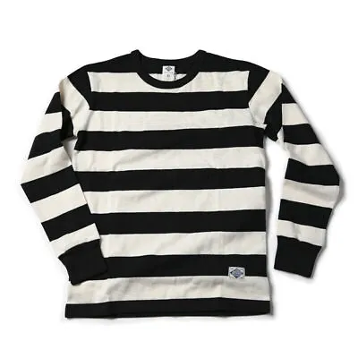 Buy NON STOCK Prison Striped Long Sleeve Tee Shirts Vintage Mens Motorcycle T-Shirt • 31.07£