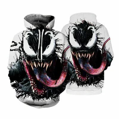 Buy Movie Venom Men's 3D Print Hoodie Sweatshirt Superhero Jacket Coat Pullover Tops • 20.39£