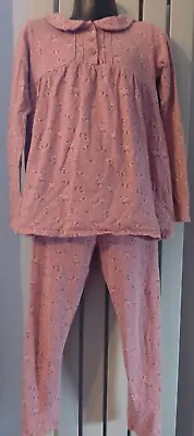 Buy Next Girls Pyjamas Age 6-7 Blush Pink Floral Peter Pan Collar Beautiful Vgc • 4.99£