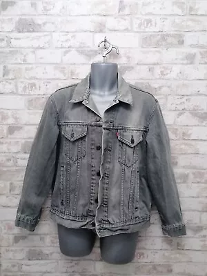 Buy LEVI'S Distressed Mens Denim Jacket Grey, Size Medium  • 35£