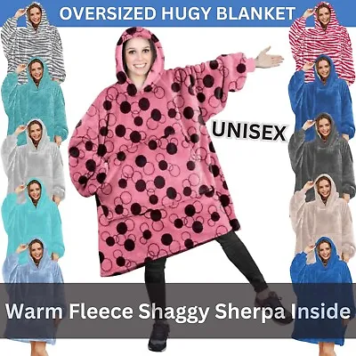 Buy Fleece Oversized Hoodie Blanket Soft Long Sherpa Ultra Plush Hooded Sweatshirt • 13.13£