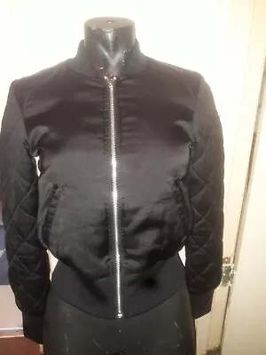 Buy Black Bomber Jacket Size 6  Good Condition • 1£