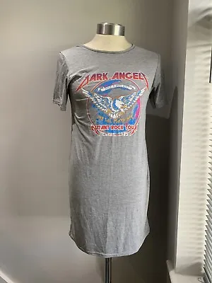 Buy DARK Angels  Mutant Rock Your 1985 Long Grey T Shirt Small Medium Skinny Fit • 2.85£