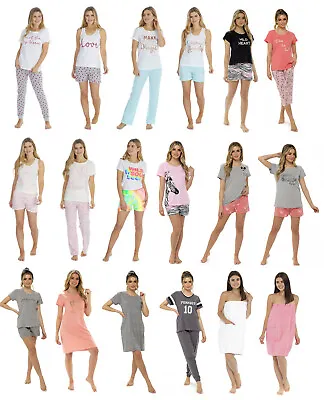 Buy Ladies Summer Shortie PYJAMAS Sets Vest & Shorts Top PJS *16 Designs*  UK 8-22 • 9.99£