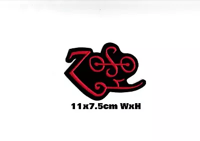 Buy Led Zeppelin Zoso Embroidered Patch Badge Iron/Sew On Transfer Jeans Jacket - AB • 2.50£