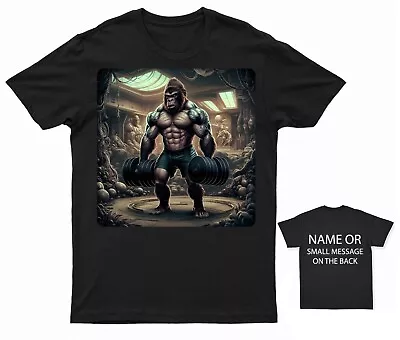 Buy Beast Mode Barbell T-Shirt – Unleash The Legend Gorilla Bodybuilder Bodybuilding • 12.95£