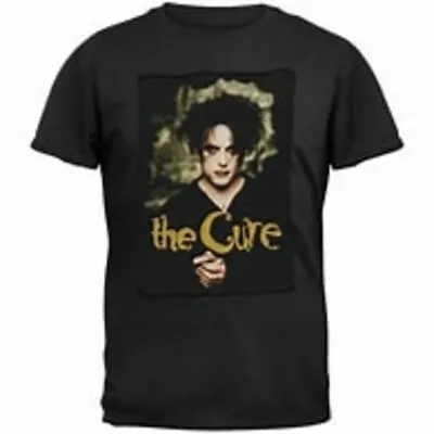 Buy Officially Licensed The Cure Robert Smith Patch Mens Black T Shirt The Cure Tee • 16.95£