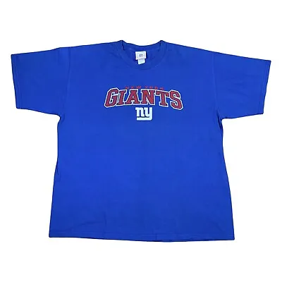 Buy NY New York Giants Blue Logo T Shirt XL NFL American Football USA Y2K 00s • 9.79£