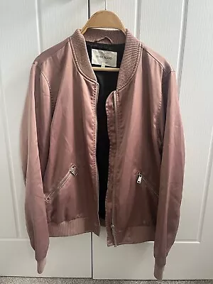 Buy Ladies River Island Pink Satin Bomber Jacket. Uk 12 • 14£