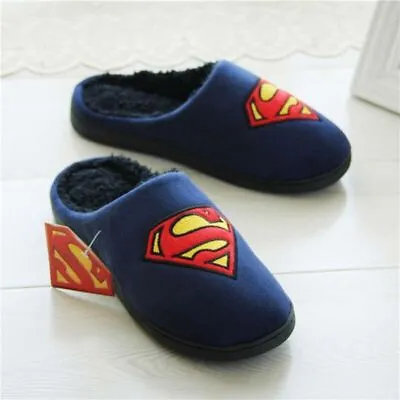 Buy Home Slippers Winter Warm Soft Shoes Superhero Superman Unisex Slipper Gift • 22.79£