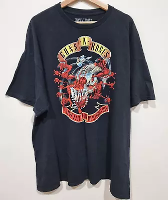 Buy Guns N Roses Appetite For Destruction Graphic T Shirt Black Mens XXL • 13.90£