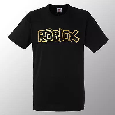 Buy Roblox Kids T-Shirt Gaming Gamer Tee Top Girls Boys  Gaming T Shirt Gold Print • 6.99£
