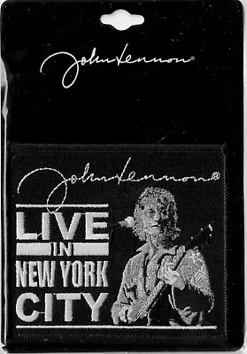 Buy JOHN LENNON Standard Patch: LIVE IN NEW YORK The Beatles Official Merch Fan Gift • 3.95£