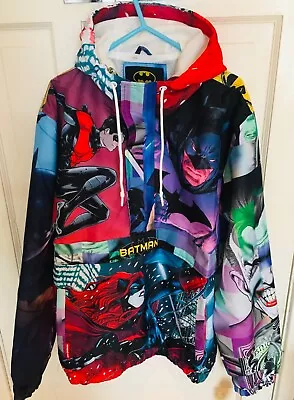 Buy Members Only Batman Robin Joker Harley Quinn Light Weight Jacket Mens Medium NWT • 74£