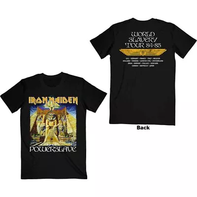 Buy Iron Maiden 'Powerslave World Slavery Tour 1984' Black T Shirt - NEW • 29.39£