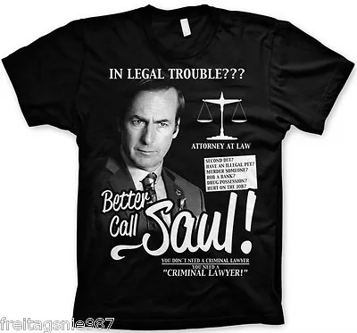 Buy Breaking Bad Better Call Saul T-Shirt Cotton Officially Licensed • 27.77£