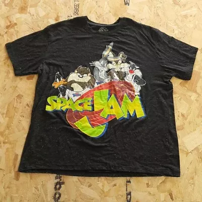 Buy Looney Tunes Space Jam T Shirt Black Adult 2XL XXL Mens Graphic Summer • 11.99£