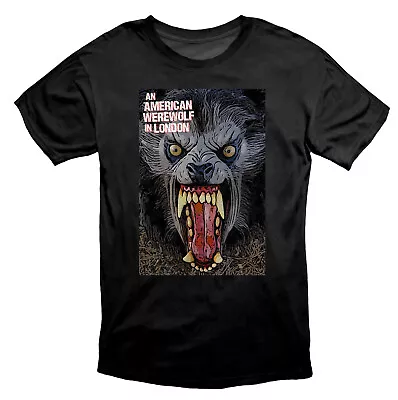 Buy An American Werewolf In London Scary Horror T Shirt Black • 19.49£