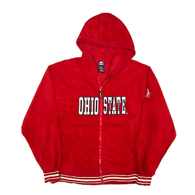 Buy STARTER Ohio State Fleece USA Hoodie Red Full Zip Mens L • 17.99£