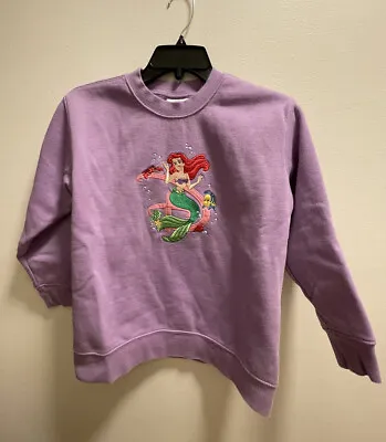 Buy Vintage 90s Disney Store Girls Sweatshirt The Little Mermaid Ariel Flounder 7 8 • 27.39£