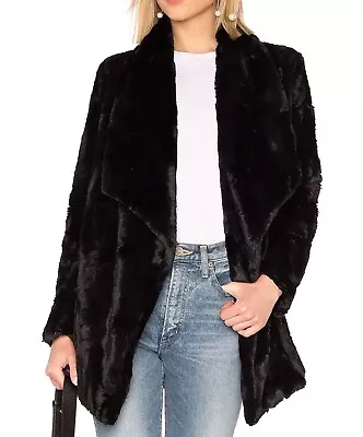 Buy Jack By BB Dakota Warm Thoughts Faux Fur Open Front Jacket In Black SZ XL • 19.29£