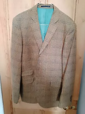 Buy Maddox Street Brown Check Jacket Mod Style 42 • 19.99£