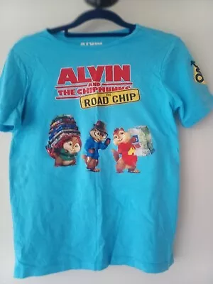 Buy Children's Large Alvin And The Chipmunks T-shirt. The Road Chip! Blue. • 2.50£