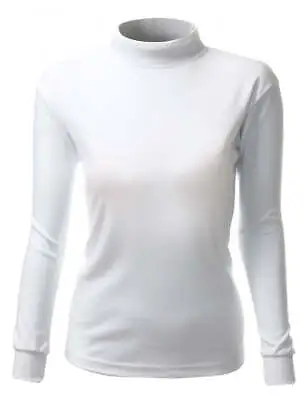 Buy Women's Double Long Sleeve Layer Half Turtleneck T-Shirt • 18.04£