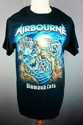 Buy Airbourne Diamond Cuts Mens Black Record Cover Artwork T-Shirt UK Medium  • 19.95£