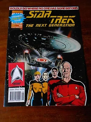 Buy Excellent 'Star Trek The Next Generation' Comic, Number One & Free Cloth Badge. • 4.75£