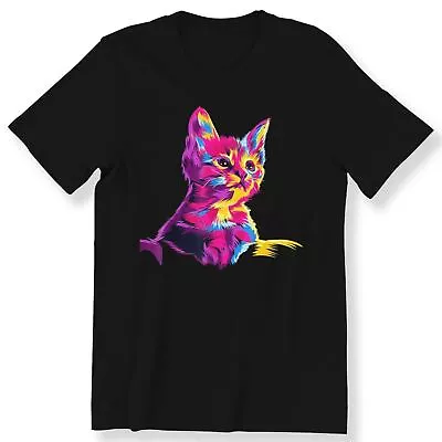 Buy Cat Lovers Mens Ladies Kids Adult T-shirt Cute Colourful Kitten Cat Lovers Top • 10.99£
