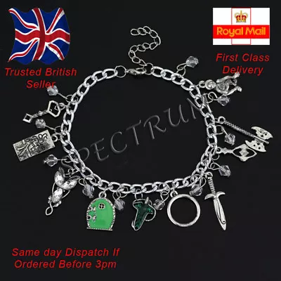 Buy Lord Of The Rings Inspired Charm Bracelet Jewellery Silver PLated  • 0.99£
