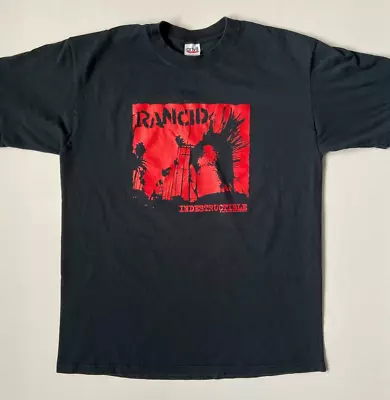 Buy 2003 Rancid Indestructible T-Shirt Mens Large - Used - Vintage - Machete Hellcat • 93.54£
