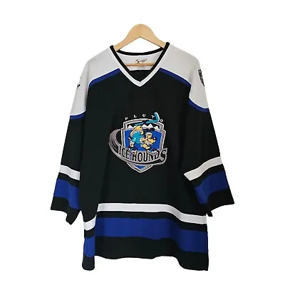 Buy Vintage Walt Disney World Pluto Ice Hounds K9 Stitched Hockey Jersey Size Large • 60£