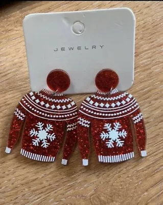 Buy Christmas Jumper Pair Of Earrings BNWT New Festive Fun Xmas Unique Novelty Gift • 3.99£