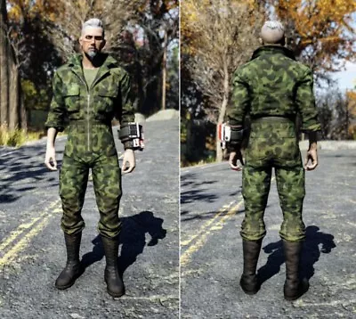 Buy Fallout76 Ps4/5 Ultra Rare Apparel Forest Camo Jumpsuit • 30£