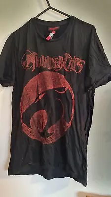Buy V1 Black Distressed Thundercats T Shirt Mens Short Sleeve Has Marks S • 6.99£