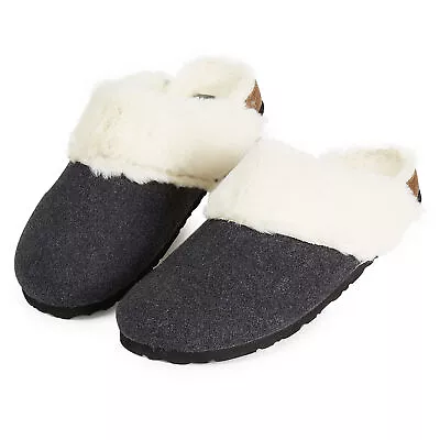 Buy Dunlop Comfy Memory Foam Indoor Outdoor Super Soft Fluffy Slippers For Women • 10.49£