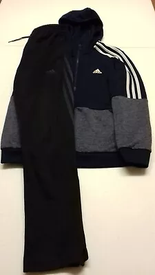 Buy Boys Adidas Zip Up Hoodie AND Joggers Age 11-12 Years • 14.99£