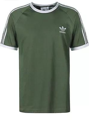 Buy Adidas Originals Men’s 3 Stripes Cotton T-shirt Crew Neck Short Sleeve Top • 13.99£