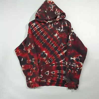 Buy Hanes Hoodie Tye Dyed Red Mens L • 19.99£