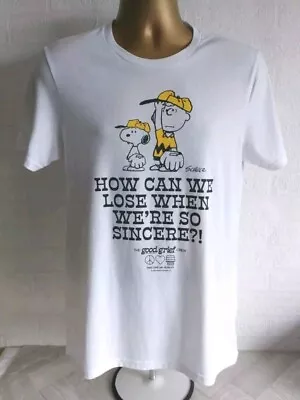 Buy RARE Peanuts How Can We Lose When We're So Sincere The Good Grief Crew S T-Shirt • 19.95£
