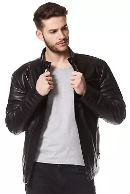 Buy Adam Sandler Real Leather Jacket Black Fashion Designer Biker Style Jacket 105 • 159.67£
