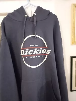Buy Dickies Hooded Sweatshirt Size XL. Navy Blue. 80% Cotton • 28£