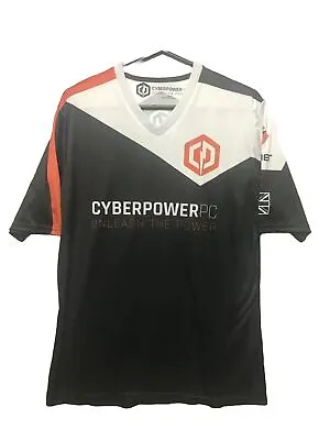 Buy CyberPowerPC Mens T Shirt Size Large Black, White & Orange Unleash The Power • 20£