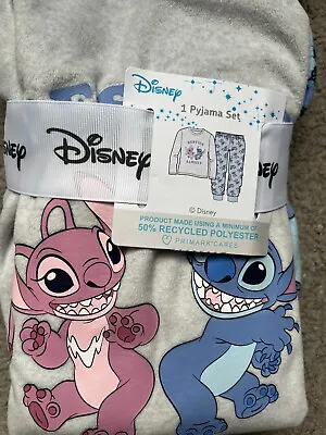 Buy Disney  Stitch & Angel Soft Touch Pyjama Set Girls Ages 6-14 Years • 12.99£