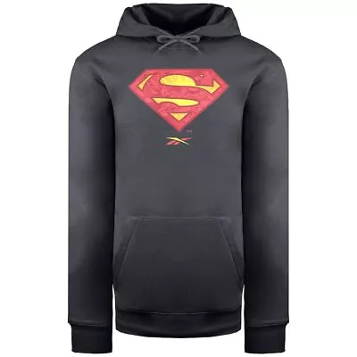 Buy Reebok X DC Superman Long Sleeve Pullober Mens Dark Graphite Hoodie IB5818 • 48.99£