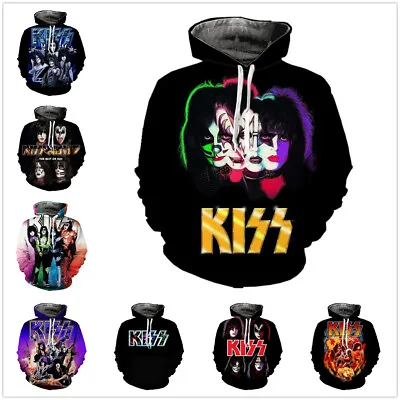 Buy Kiss 3D Unisex Men Women Children Hoodie Sweatshirt Hood Jumper Pullover • 26.99£